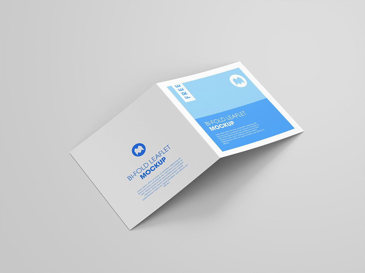 Free a5 bi fold leaflet mockup mockups design – Artofit