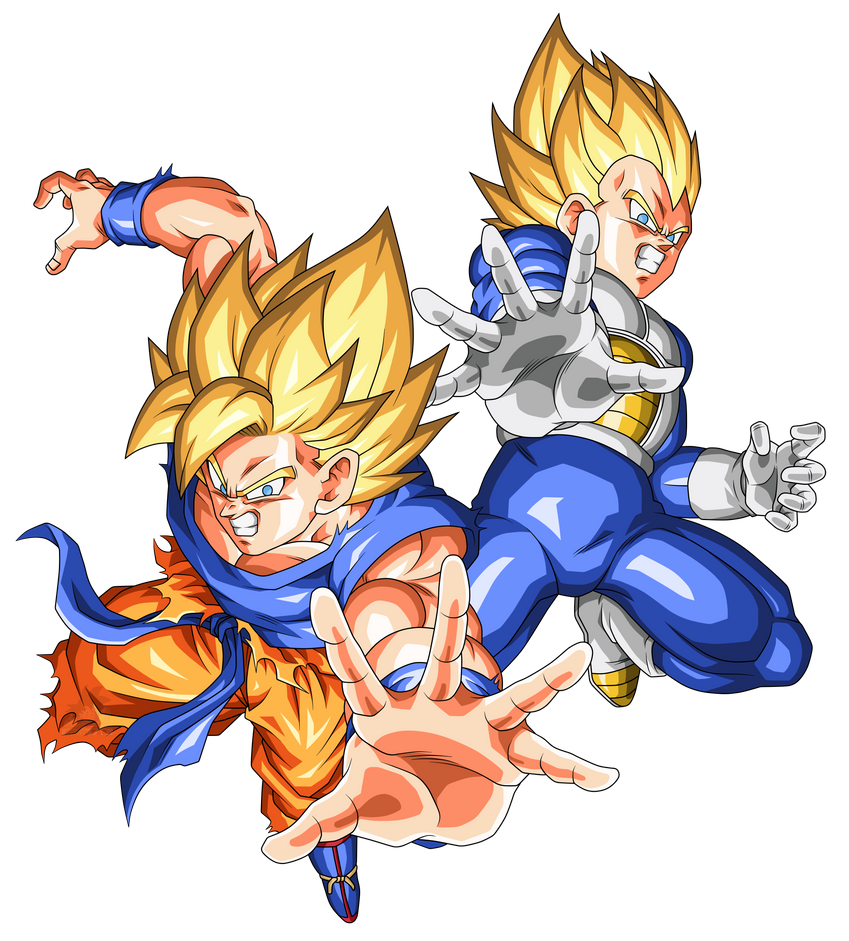 Goku vs Vegeta v3 render [Bucchigiri Match] by Maxiuchiha22 on ... image.