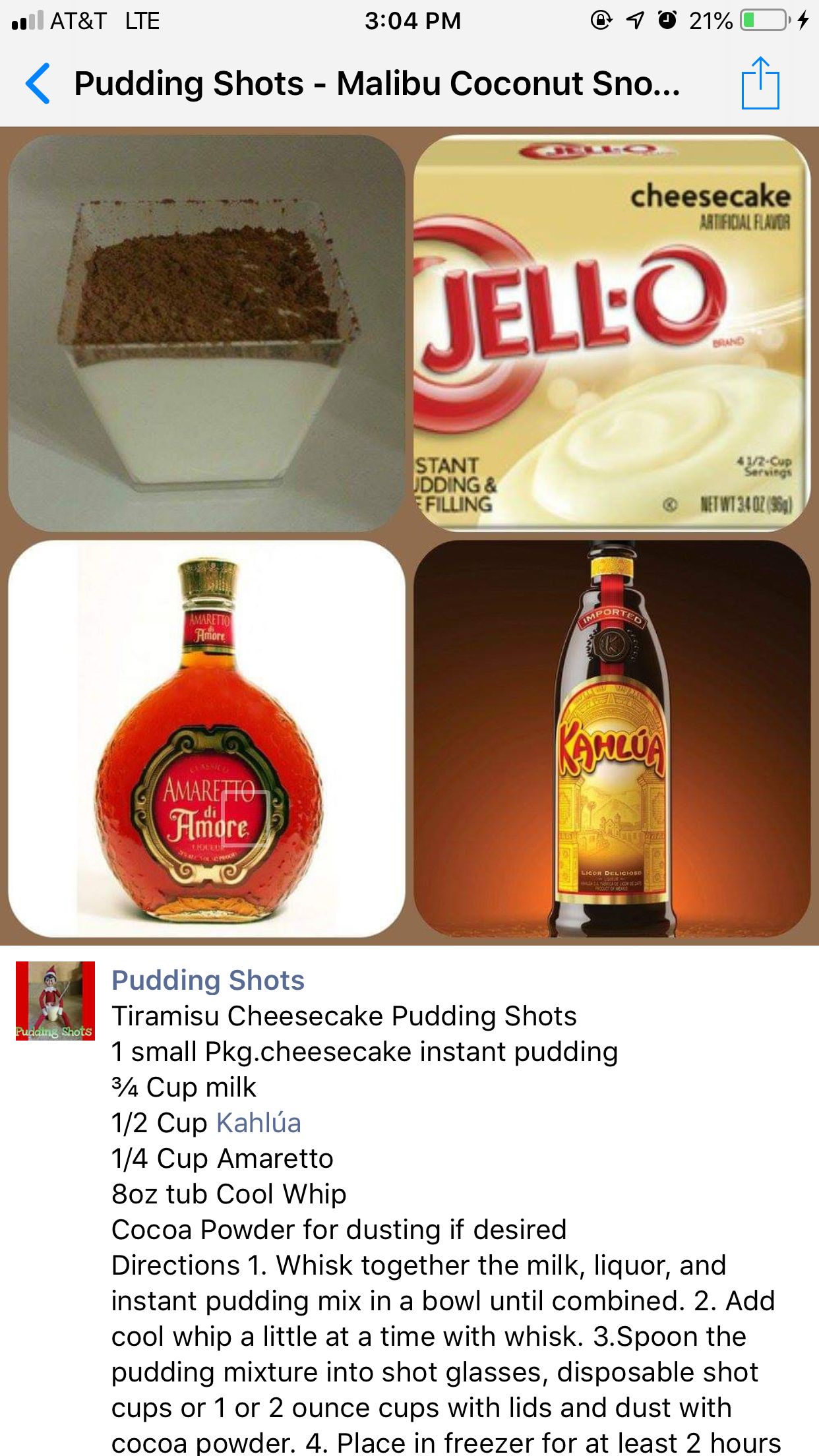 Pudding Shots