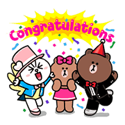 LINE Sticker - | Congratulations gif, Animated smiley faces, Happy ...