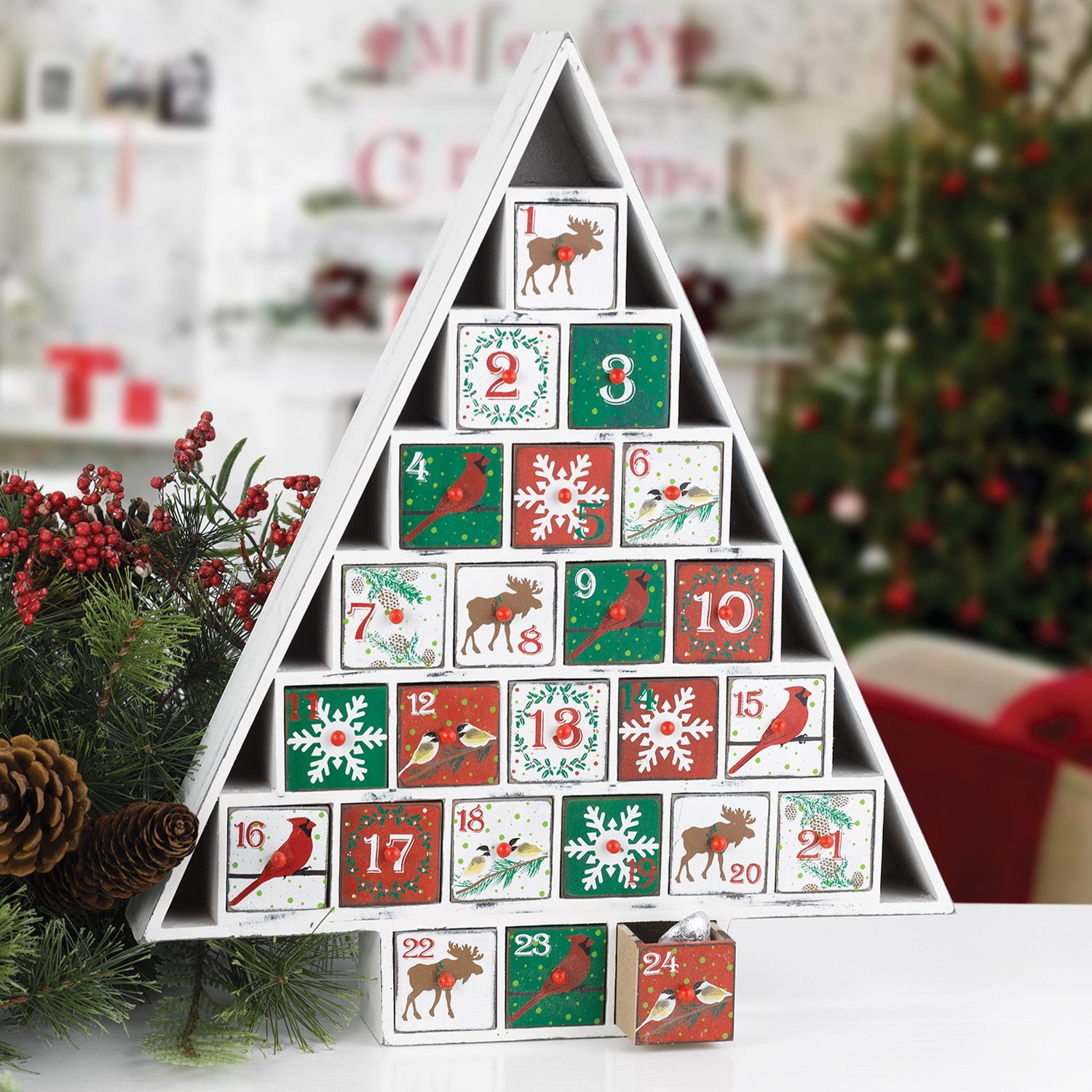 Wildlife Advent Calendar | Wooden advent calendar, Rustic advent ...