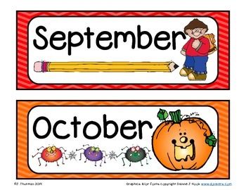 Months Of The Year Bulletin Board Printables