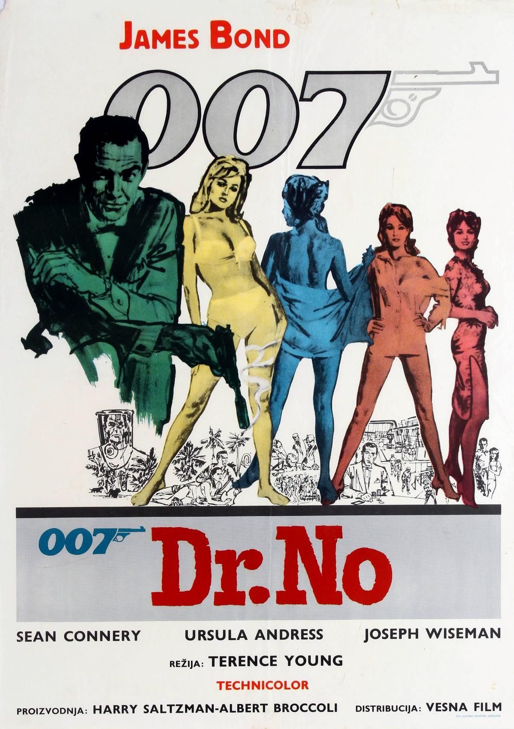 Unknown - Original Vintage James Bond Movie Poster For Dr No Starring ...