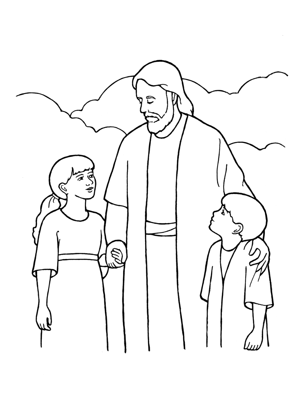 Christ Lds Children Clipart Jesus Drawing Life Eternal Primary Coloring ...