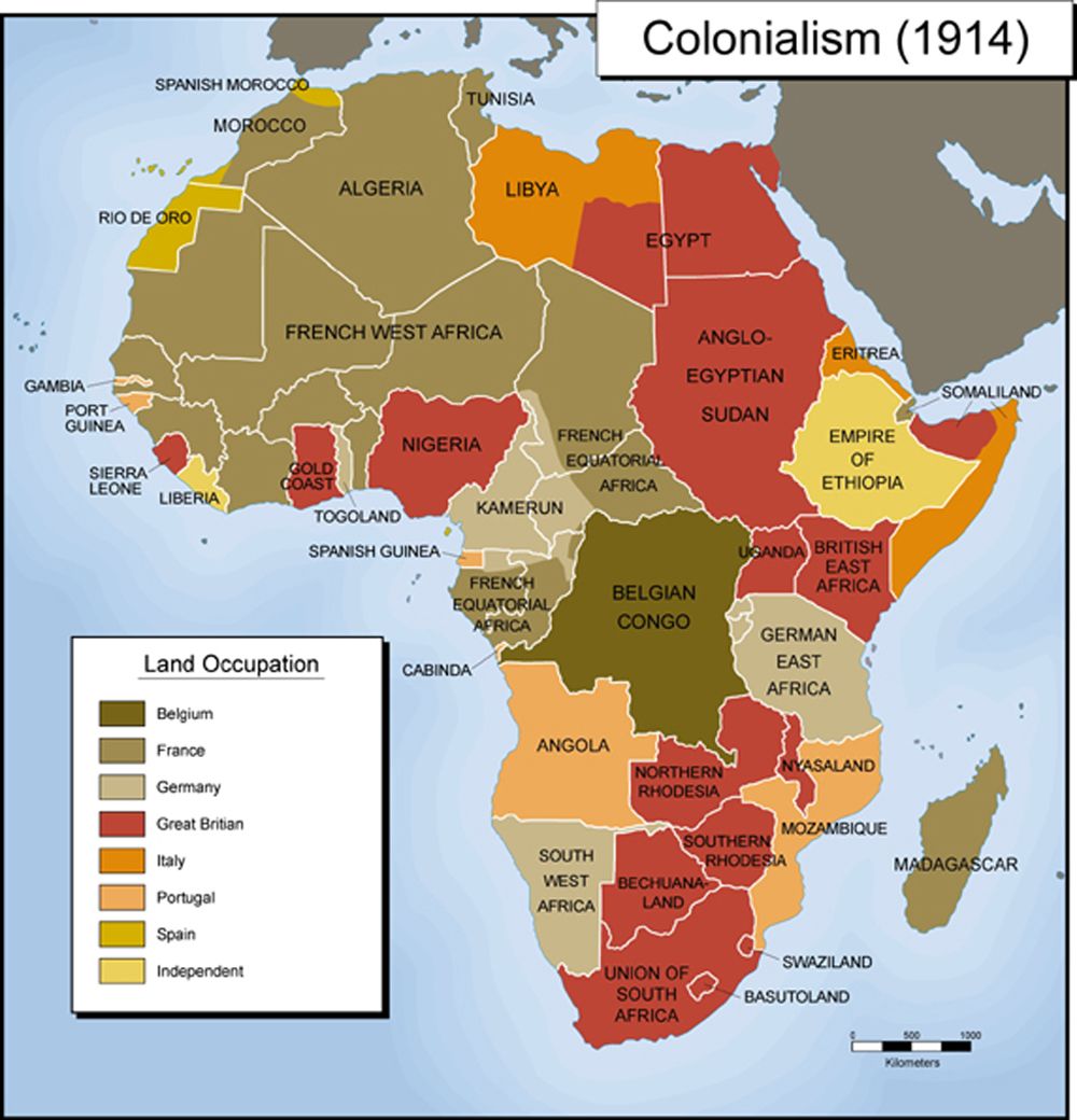 Map Of Colonial Africa 1914 Map Of - Aimee Elliott