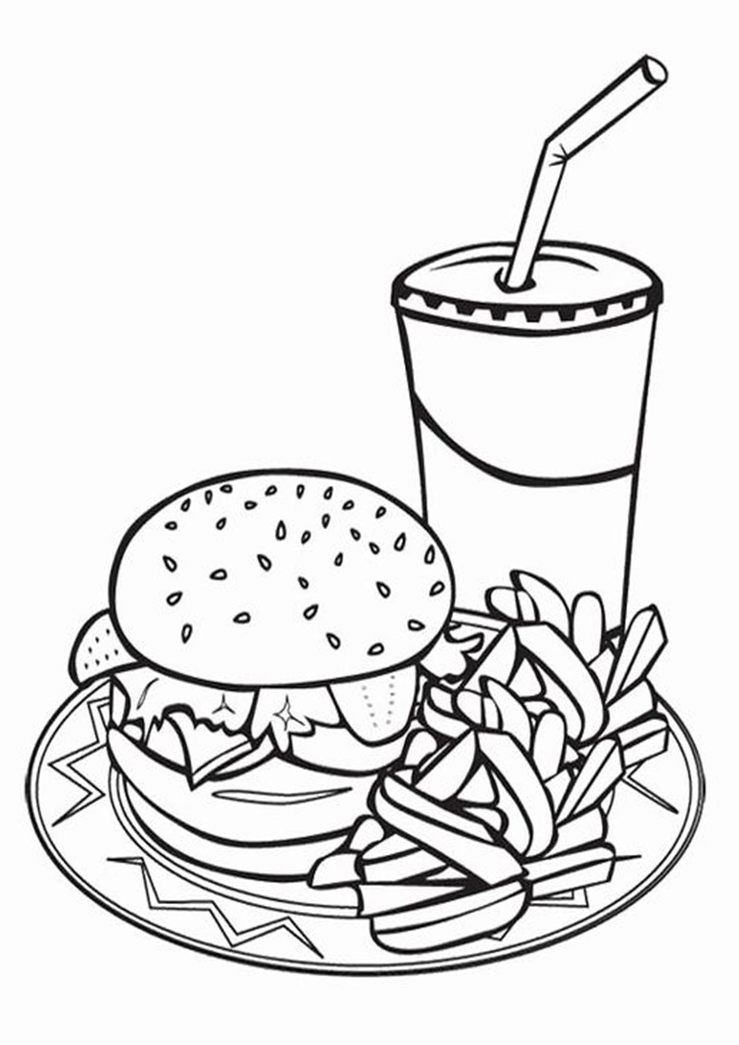 Printable Coloring Pages Food