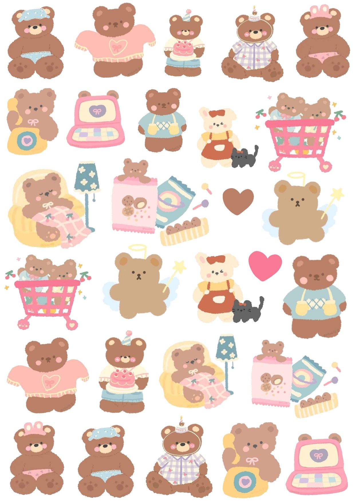 Kawaii Stickers, Diy Stickers, Printable Stickers, Kawaii Doodles, Cute ...