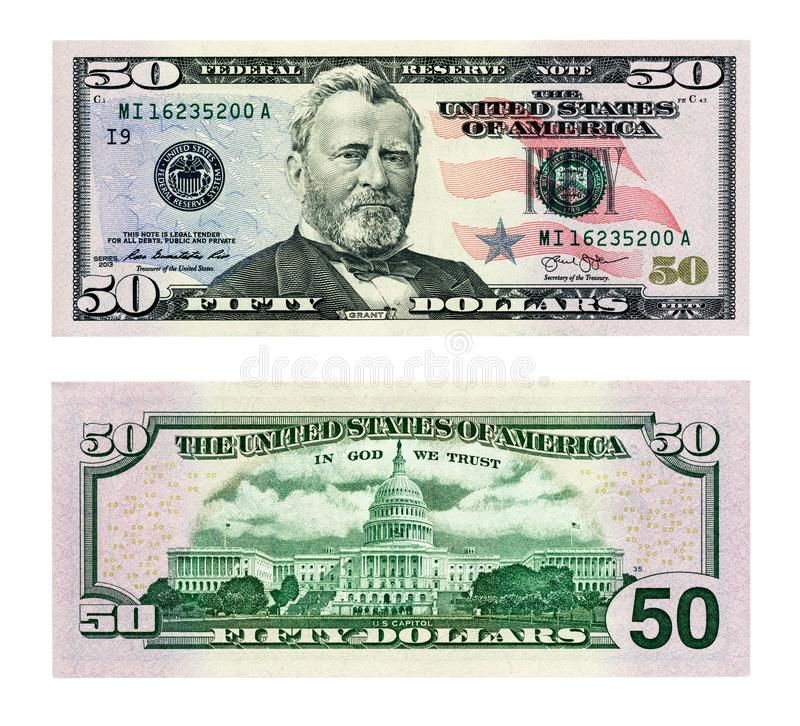 Printable High Resolution 50 Dollar Bill