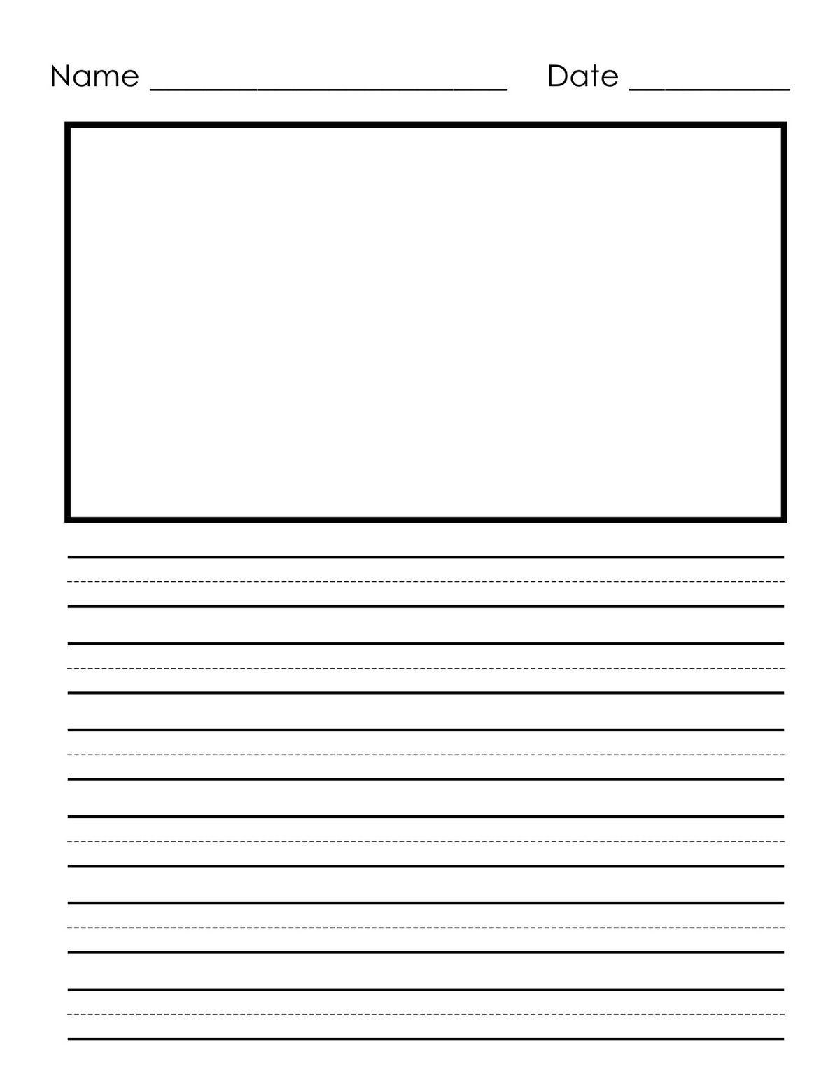 Printable Kindergarten Writing Paper Pdf: A Helpful Resource For Young ...