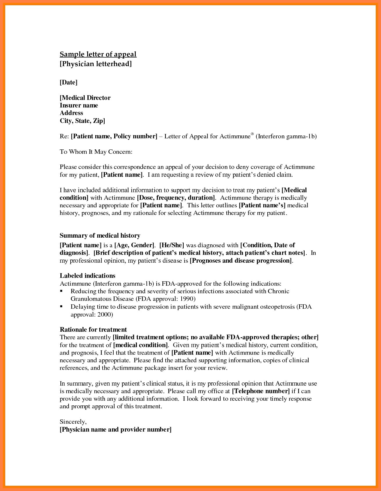 Admission Appeal Letter Sample