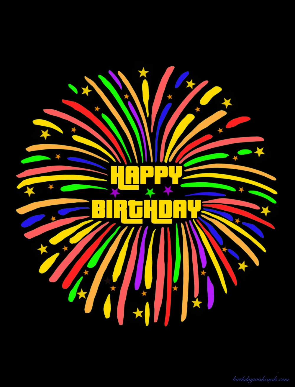 Happy Birthday Fireworks E-Card in 2020 | Happy birthday fireworks ...