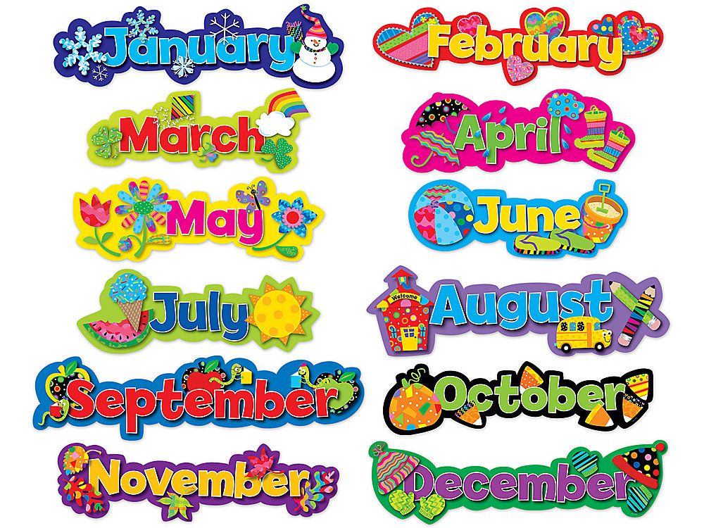 Free Printable Months Of The Year Labels