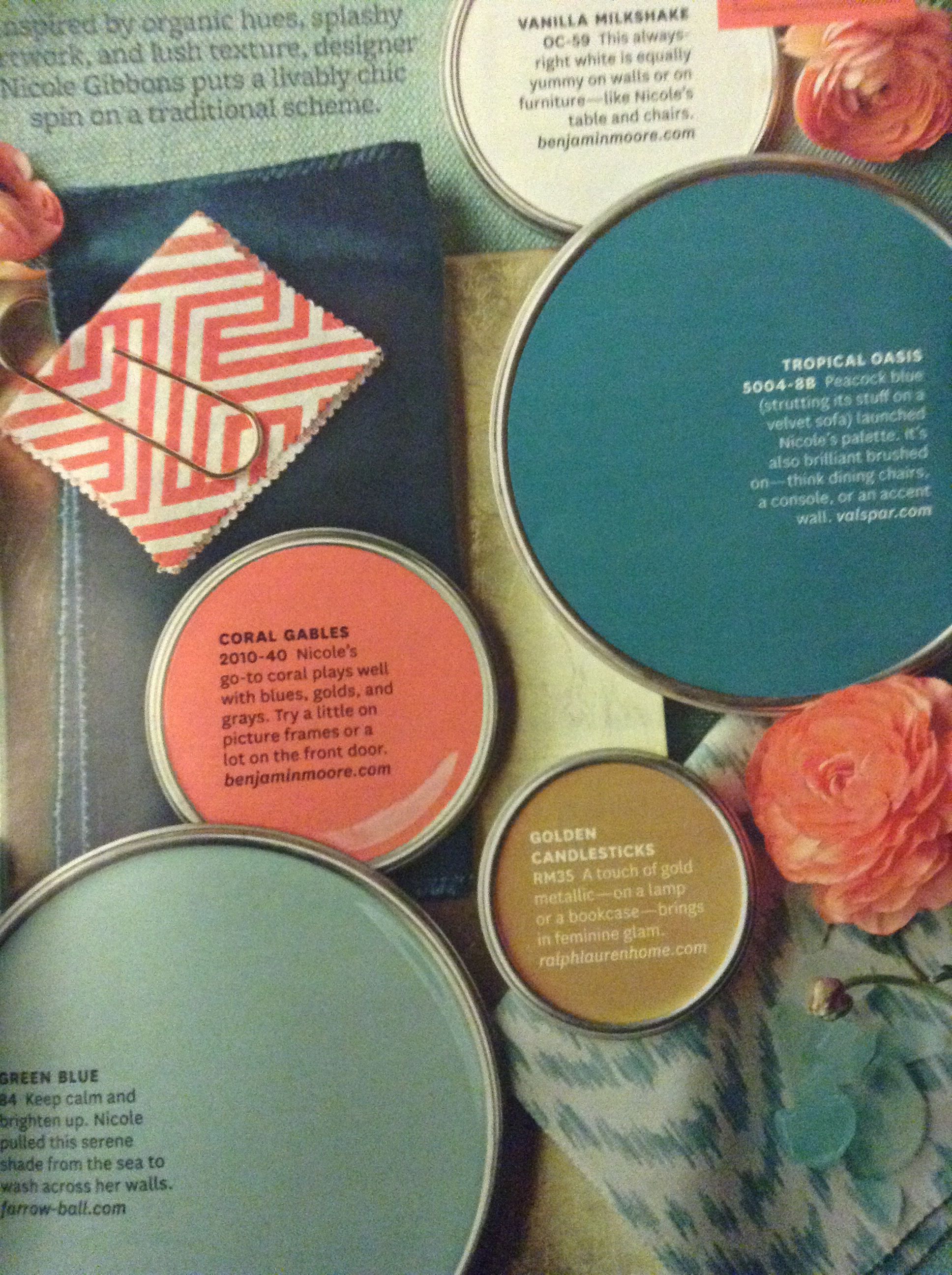 Coral Paint Colors For Interior Schemes