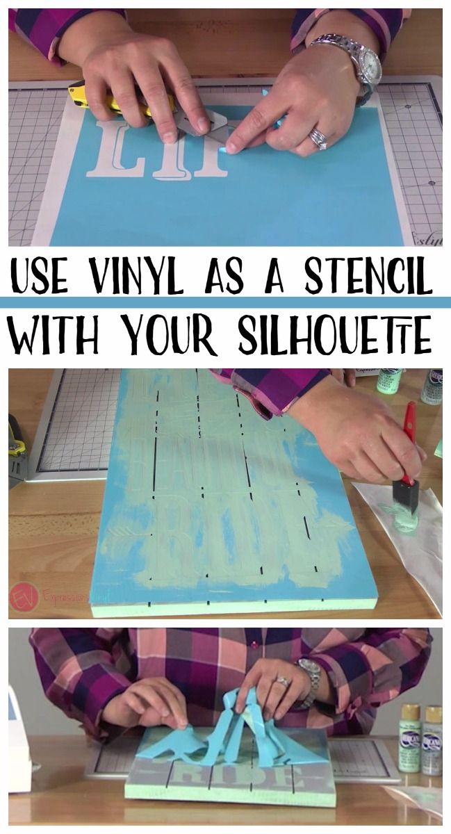 use vinyl as a stencil with your silhouette cameo Silhouette Cameo ...