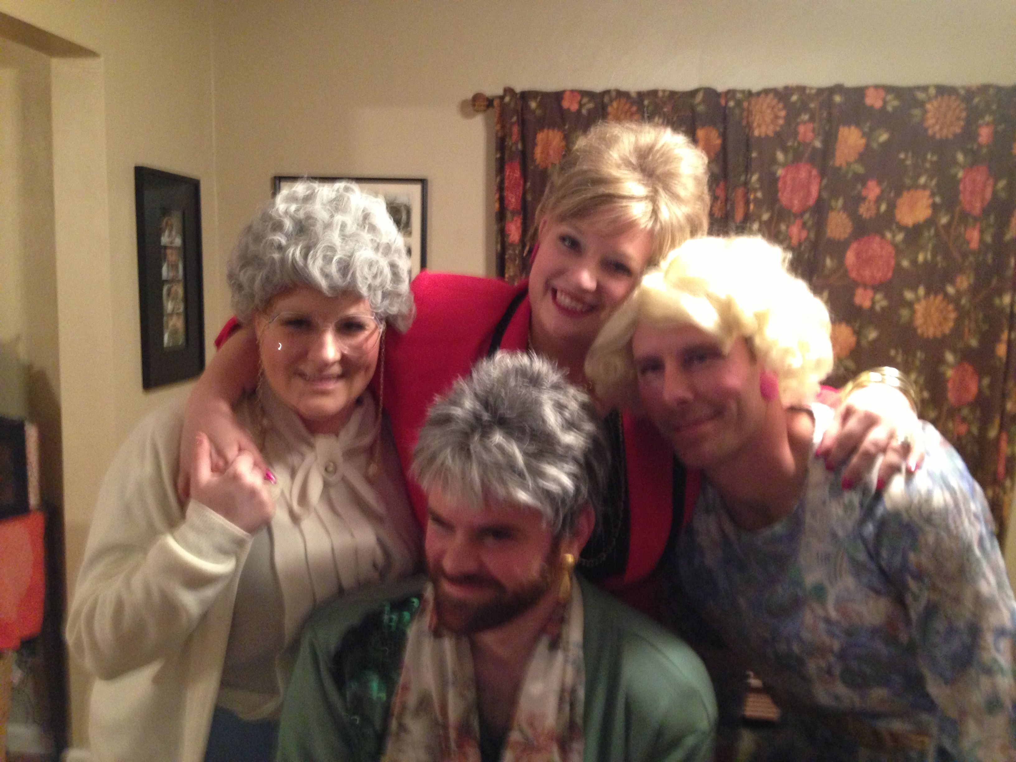 Our homemade Golden Girls Costumes. We win Halloween this year ...