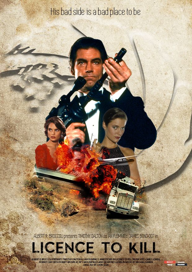 James Bond 007 - Licence to Kill Poster 3 All James Bond Movies, James ...