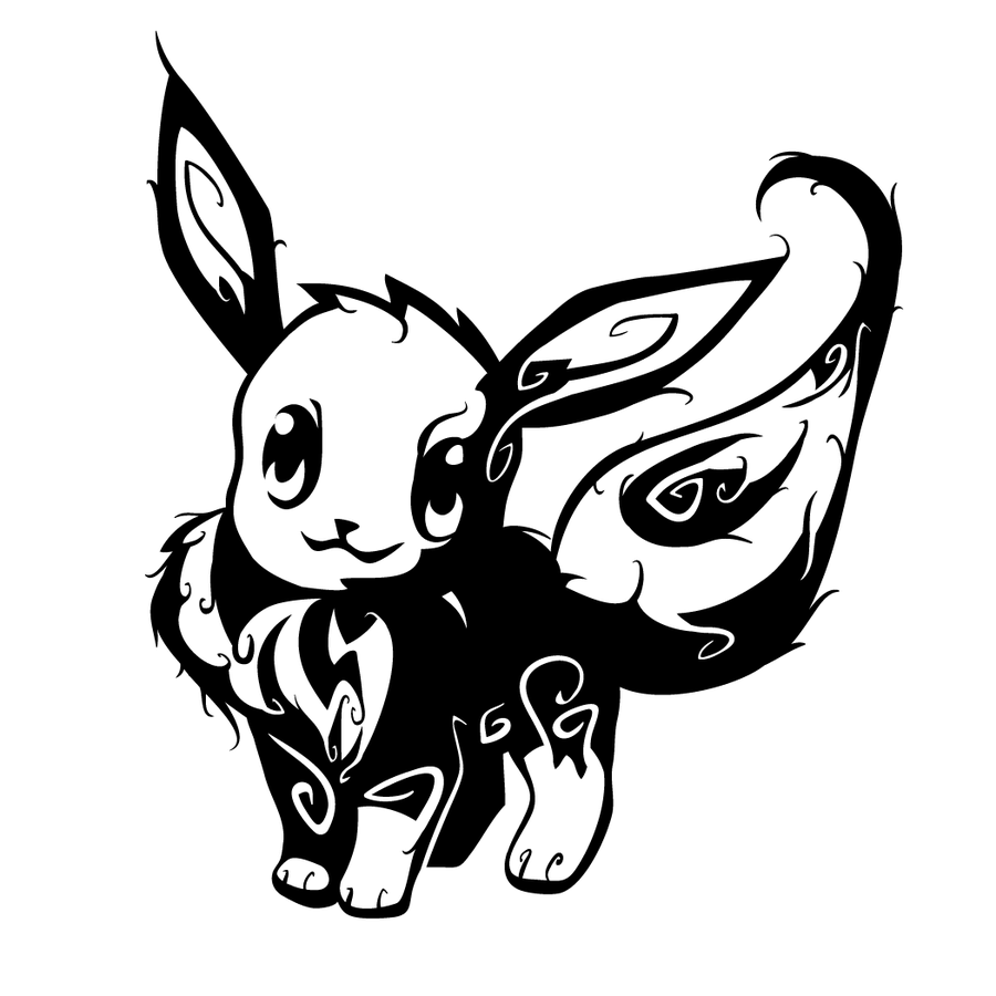 Tribal Eevee Tattoo by ~oykawoo on deviantART Tribal Pokemon, All ...