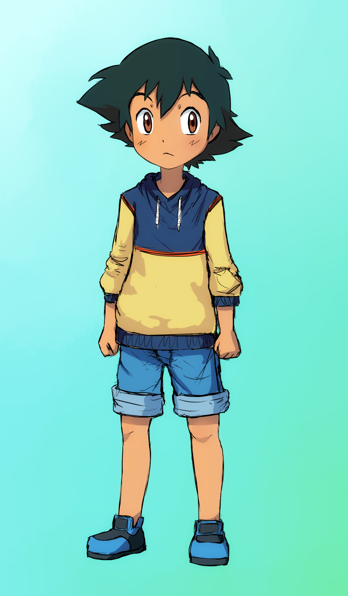 Amourshipping Official - kyukon9tales: Young Ash for Ash’s birthday ...