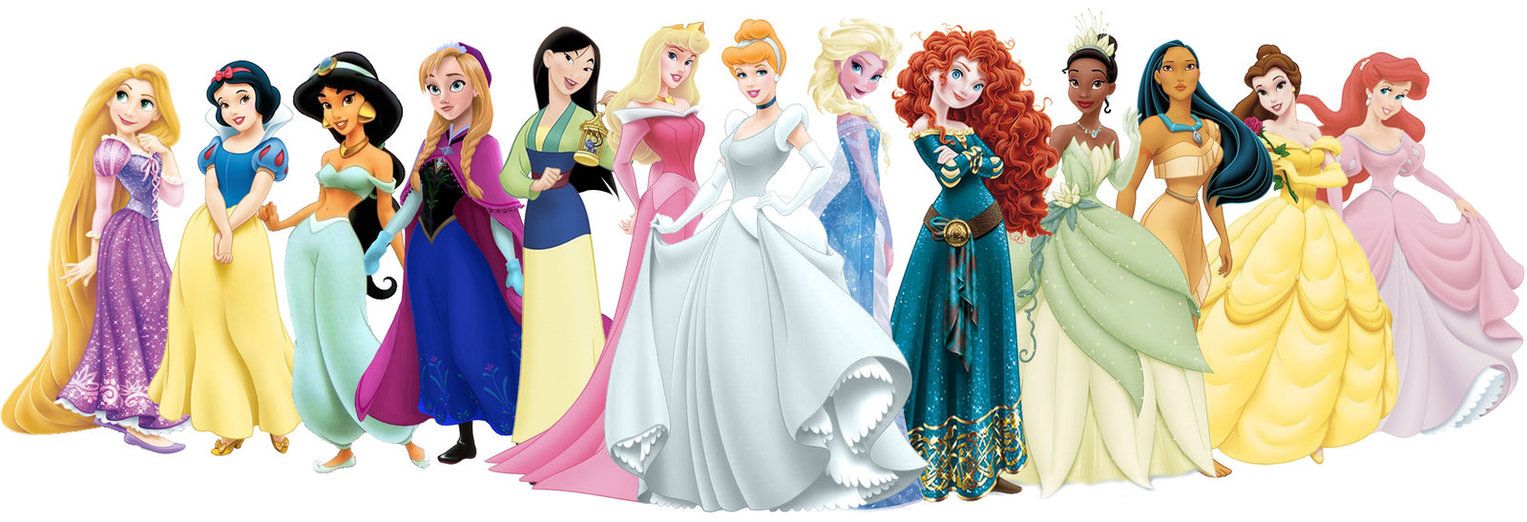 Official Disney Princess Line Up | Disney princess lineup, Disney princess fan art, Official ...