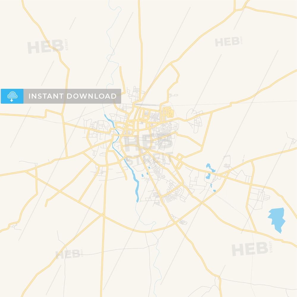 Printable street map of Akola, India - HEBSTREITS Sketches | Street map ...