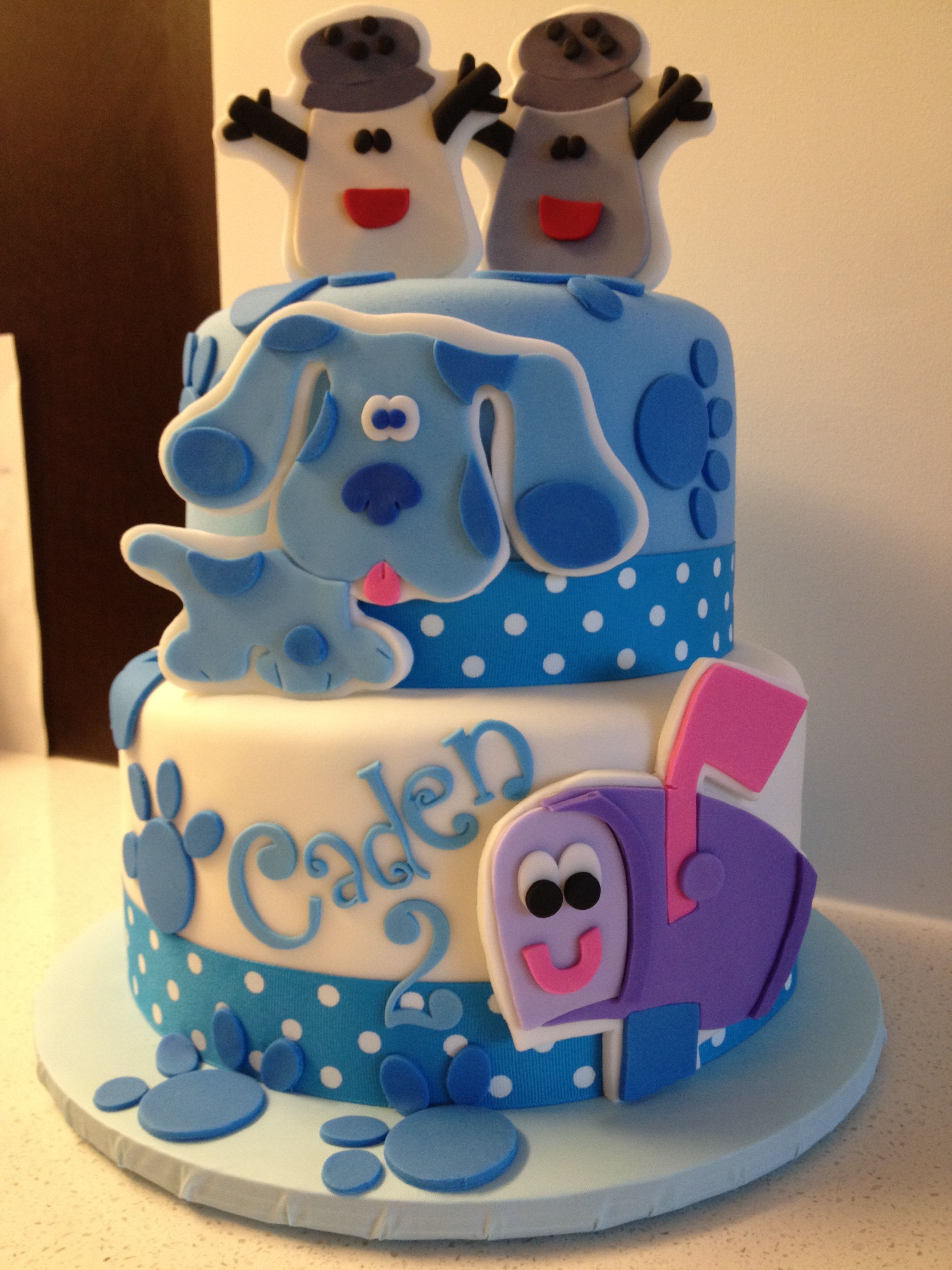 the blue's clues cake... would love this for noah. Minus salt and ...