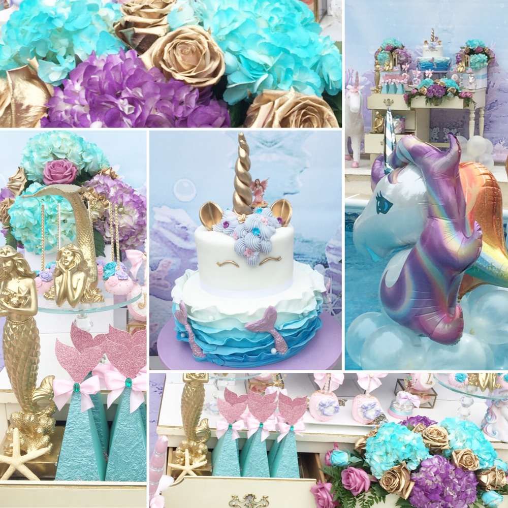 Unicorns, Mermaids, fairies Birthday Party Ideas | Photo 19 of 21 ...