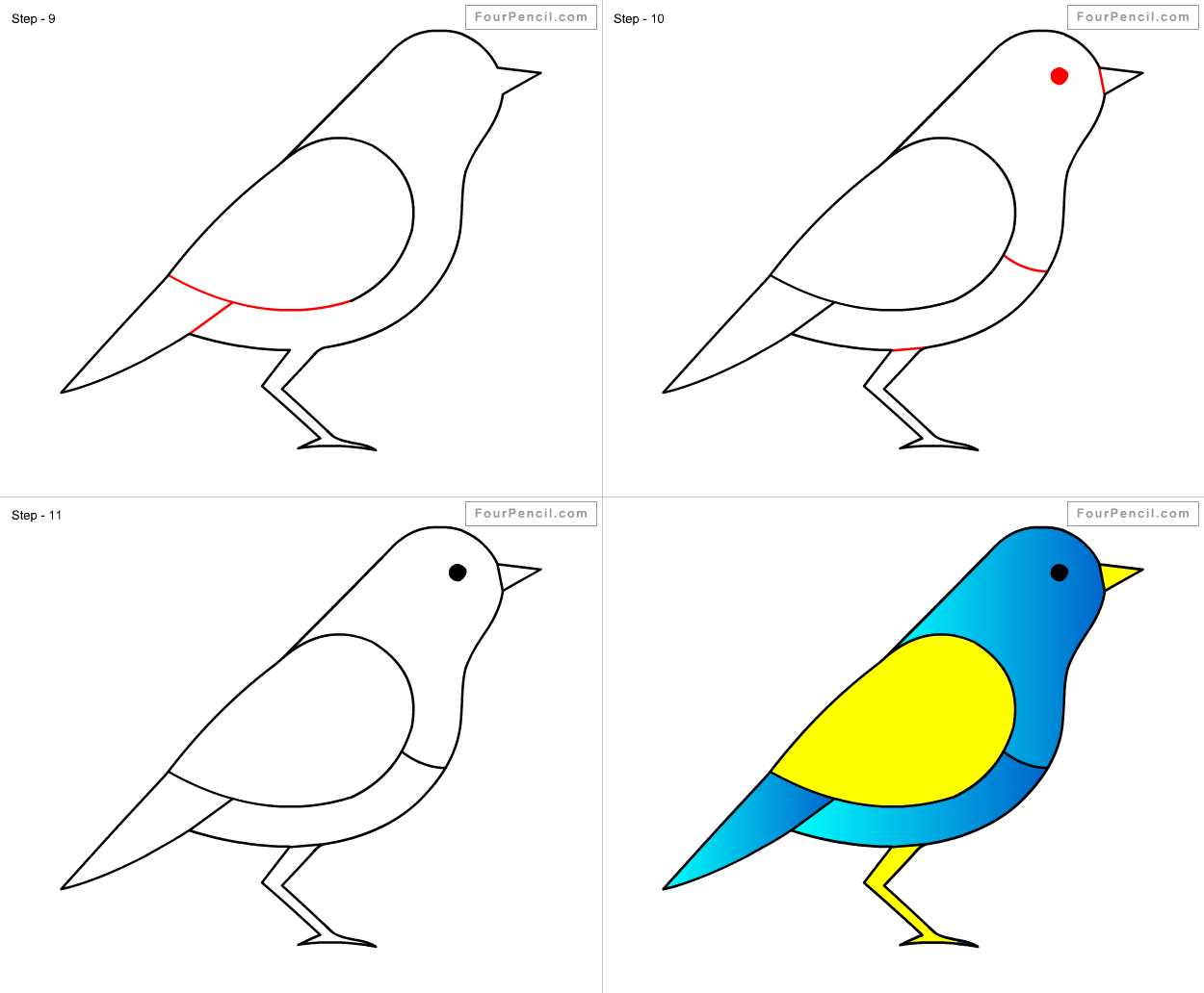 How To Draw A Bird For Kids How To Draw Easy - vrogue.co