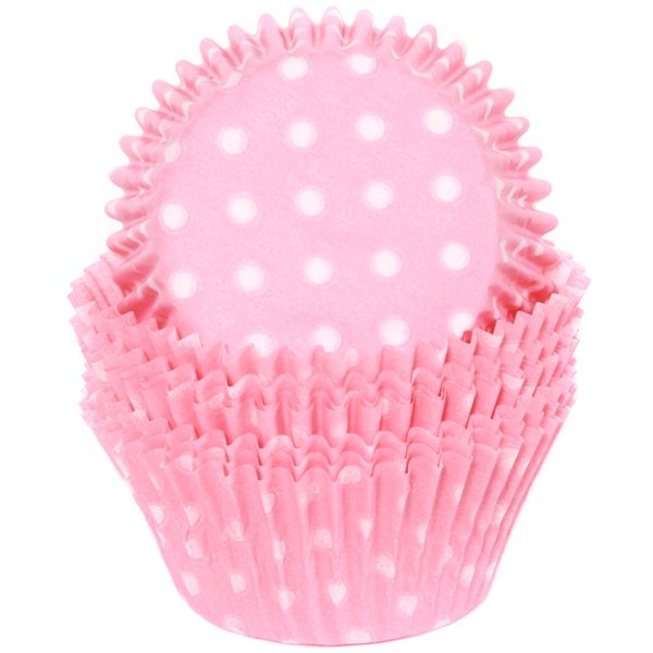 Baby Pink Polka Dot Cupcake Liners 16ct | Polka dot cupcakes, Pink ...