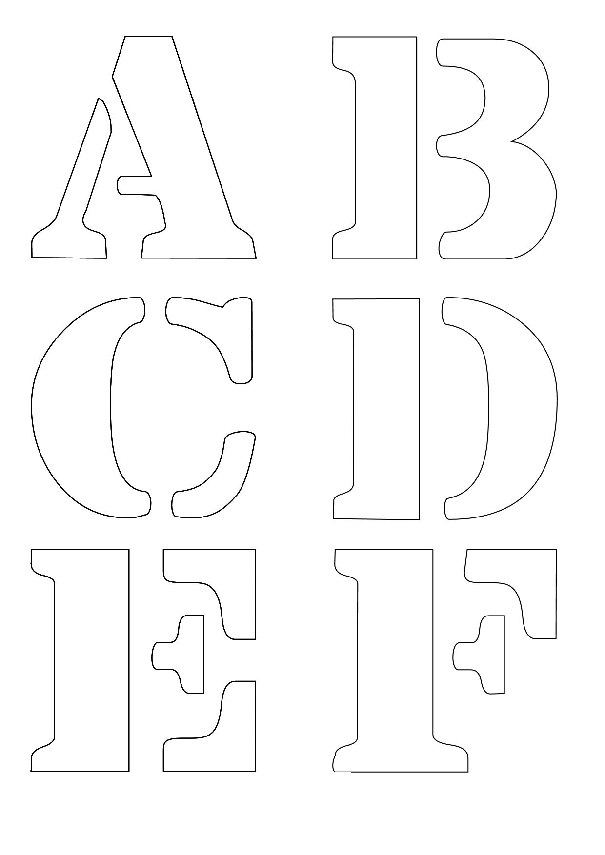 Molde De Letras - Buscar Con Google B75 | Letter stencils, Letter ...