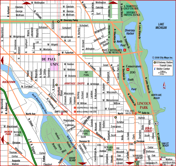 cool Map of Chicago Illinois | Chicago map, Chicago illinois, Illinois