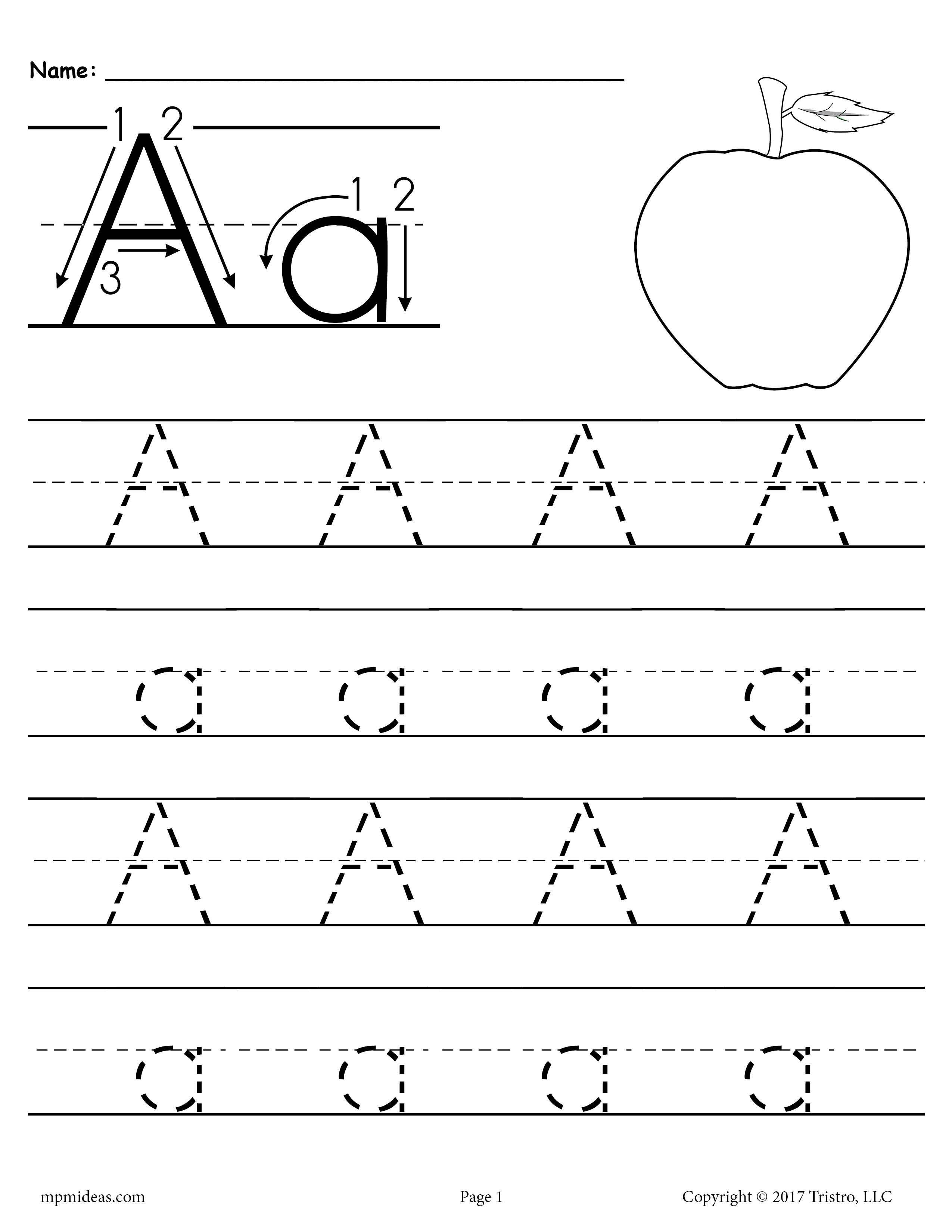 26 Alphabet Letter Tracing Worksheets - Uppercase and Lowercase! in ...