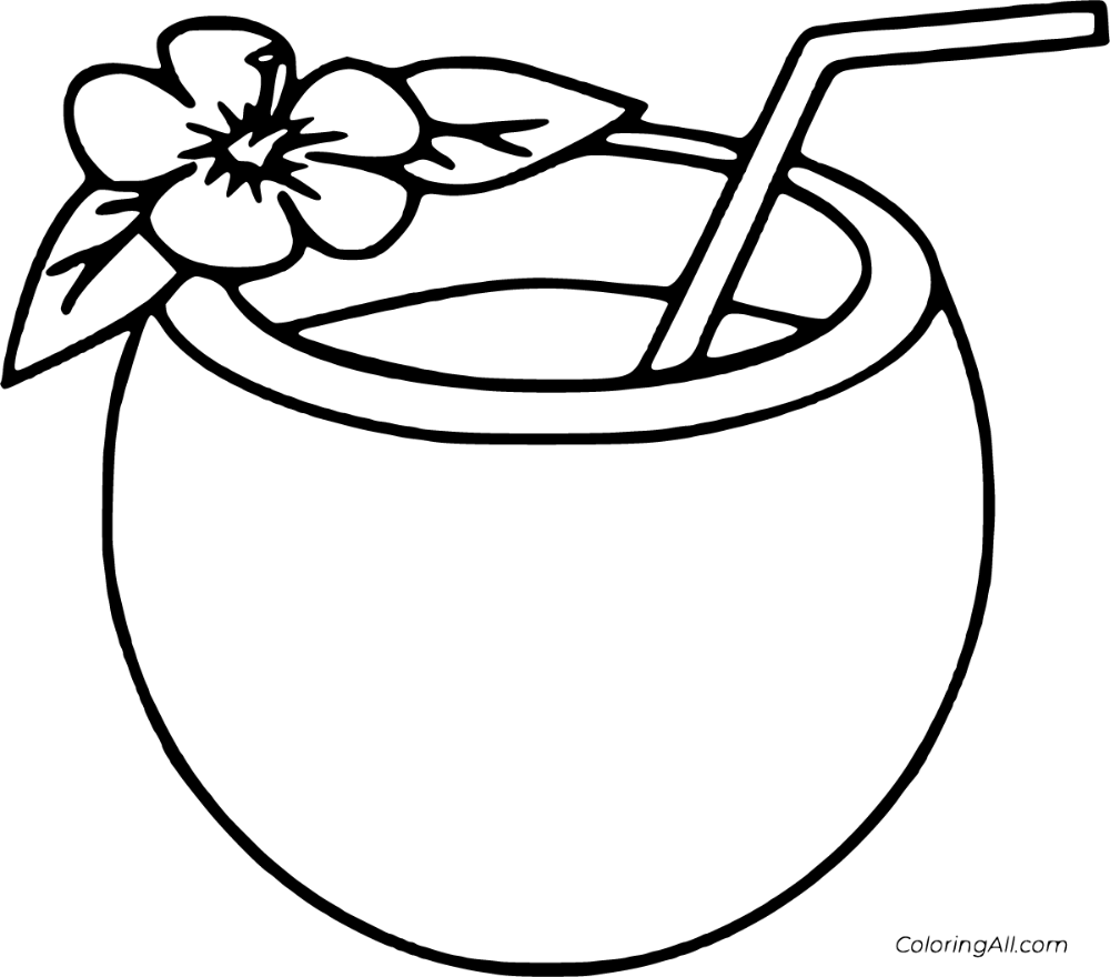 Free printable coconut coloring pages for kids – Artofit