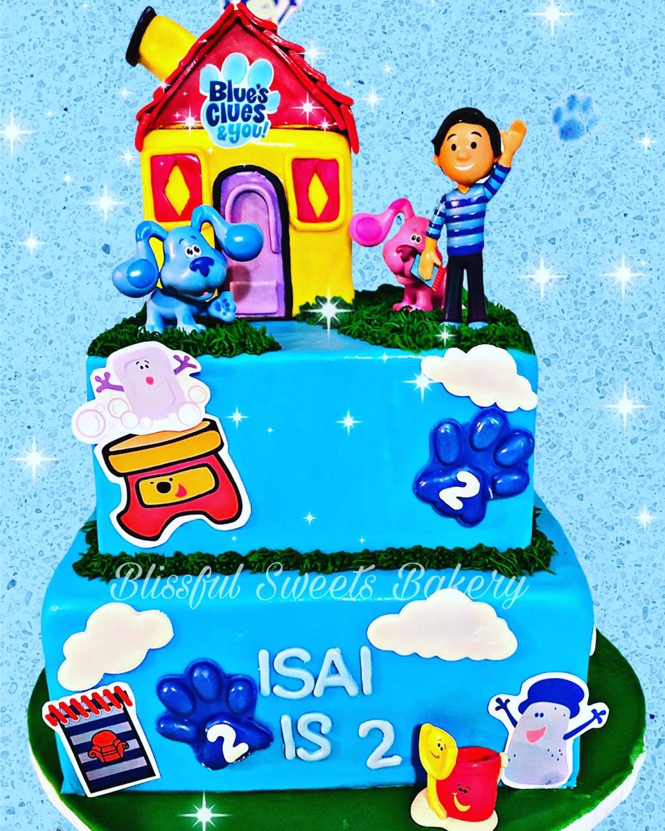 Cusrom decorated Blues clues & you burthday cake. Blue Birthday Parties ...