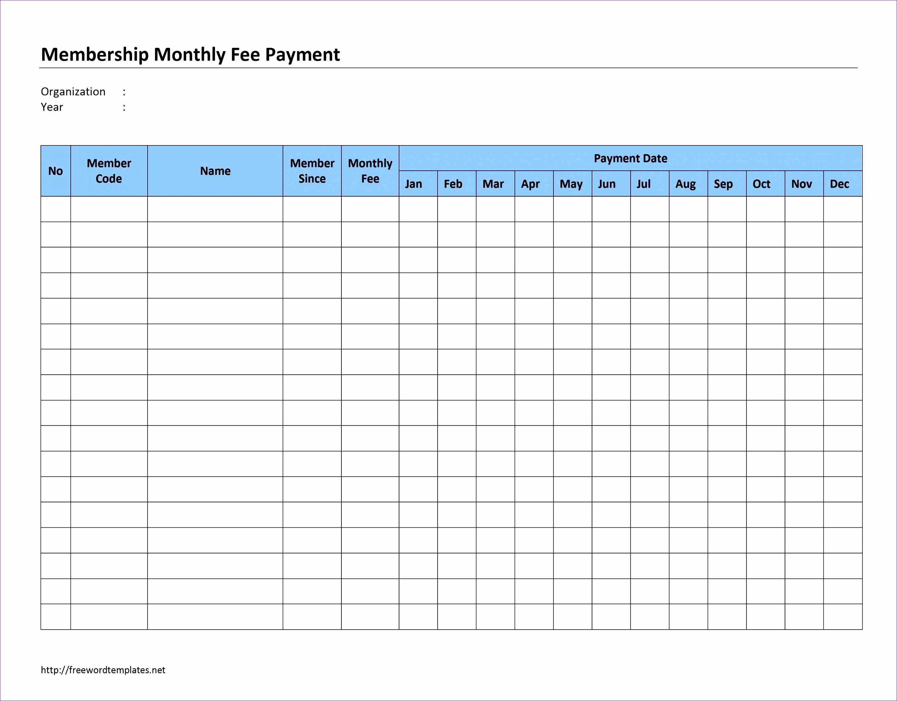 Printable Payment Schedule Template - Printable World Holiday