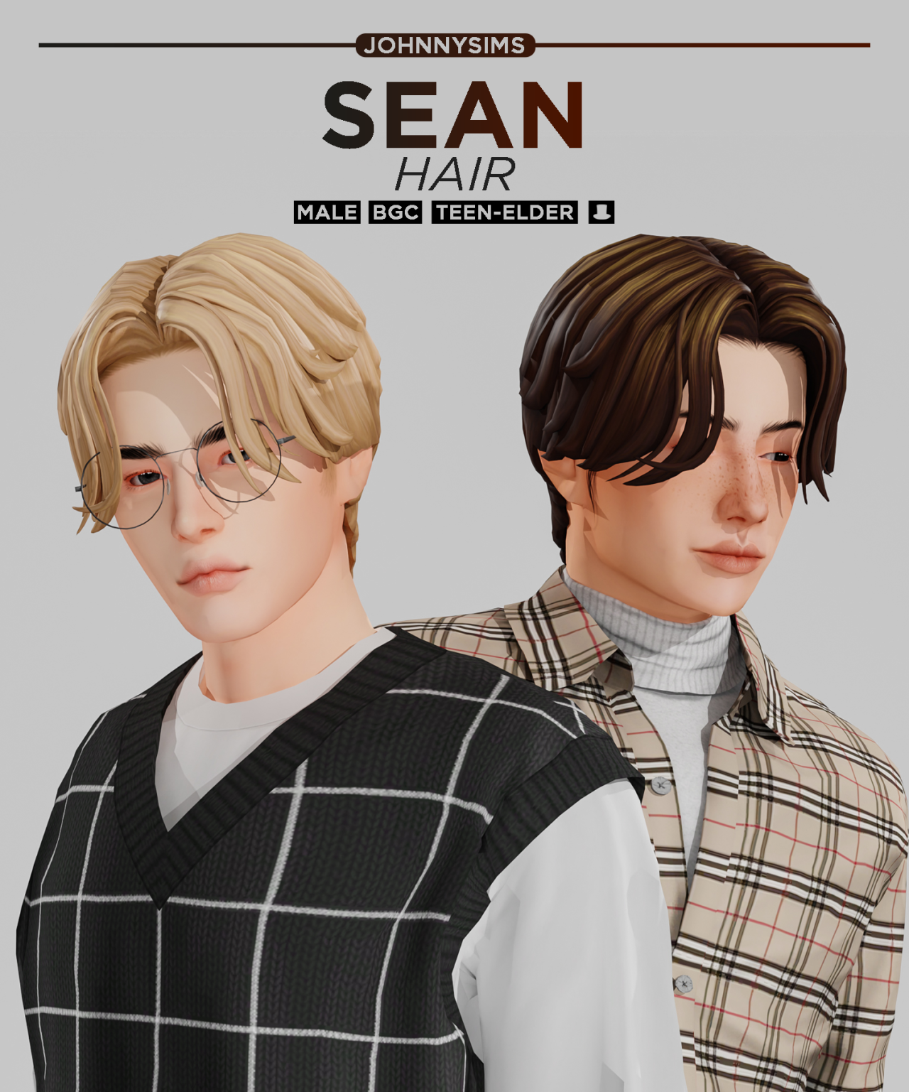 JohnnySims : johnnysimmer: Sean Hair Been watching a lot of... Sims 4 ...