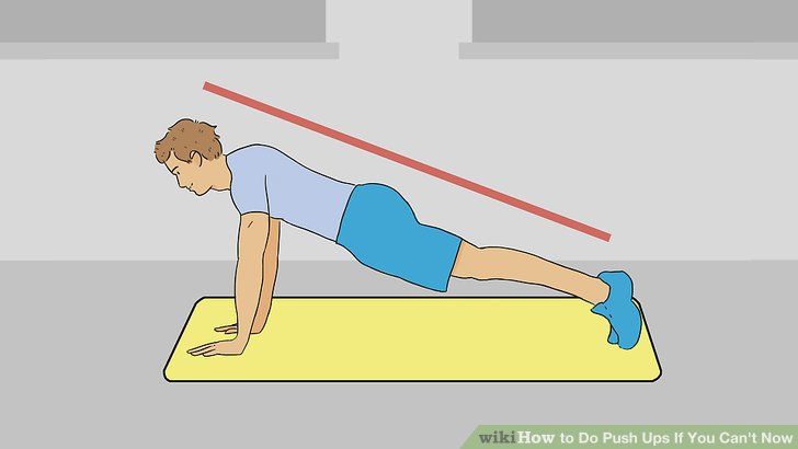 5 Ways to Do Push Ups If You Can't Now - wikiHow | Push up, Wall push ...