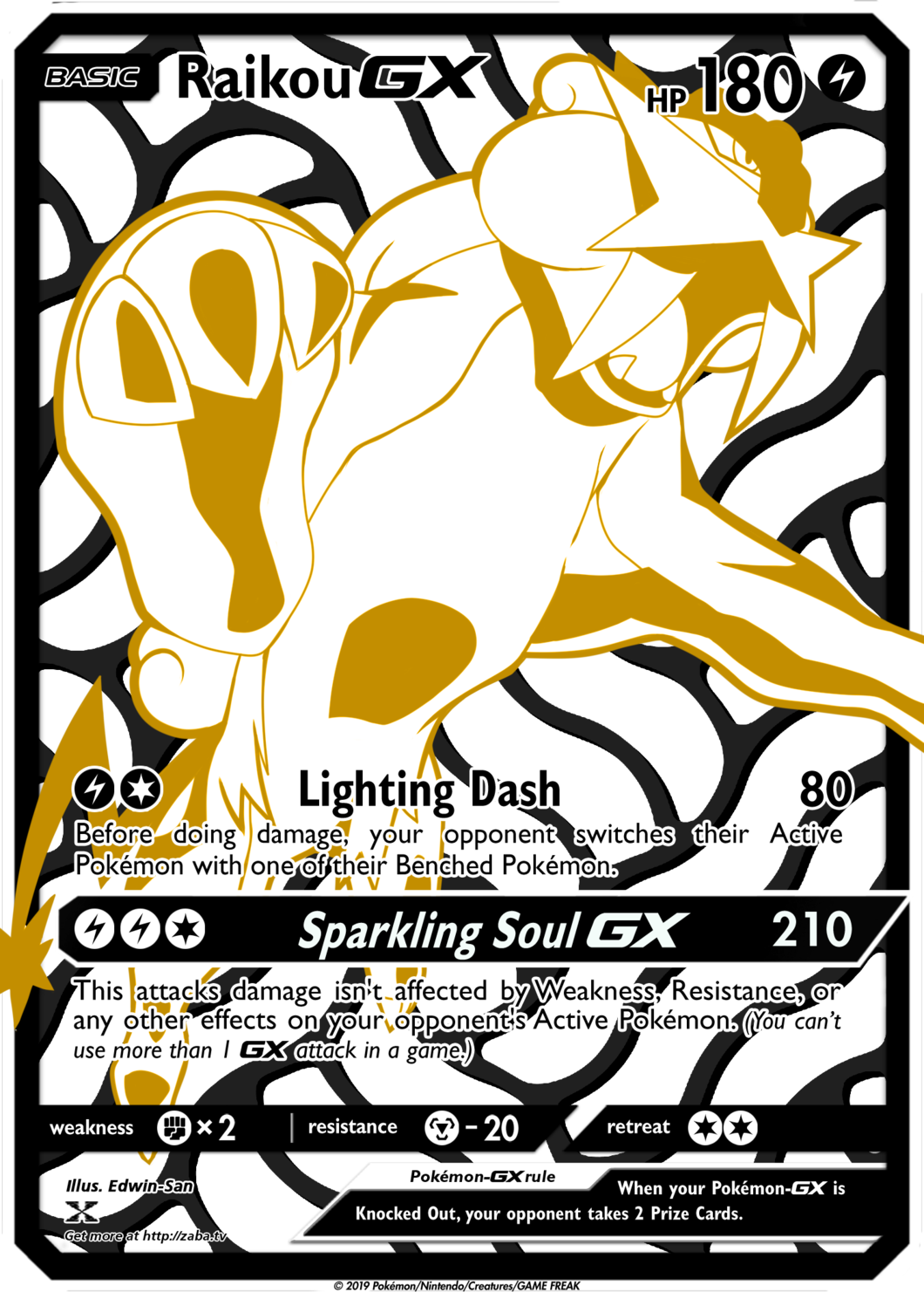 Raikou GX Pokemon Card