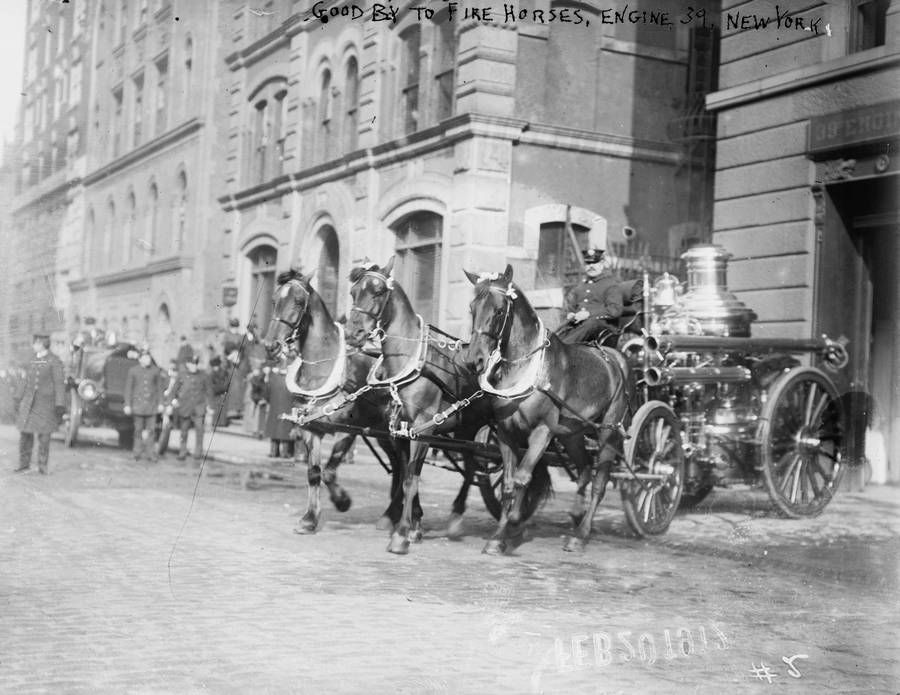 1912-horse-drawn_fire_engine_NY Fire Dept, Fire Department, Fire Trucks ...