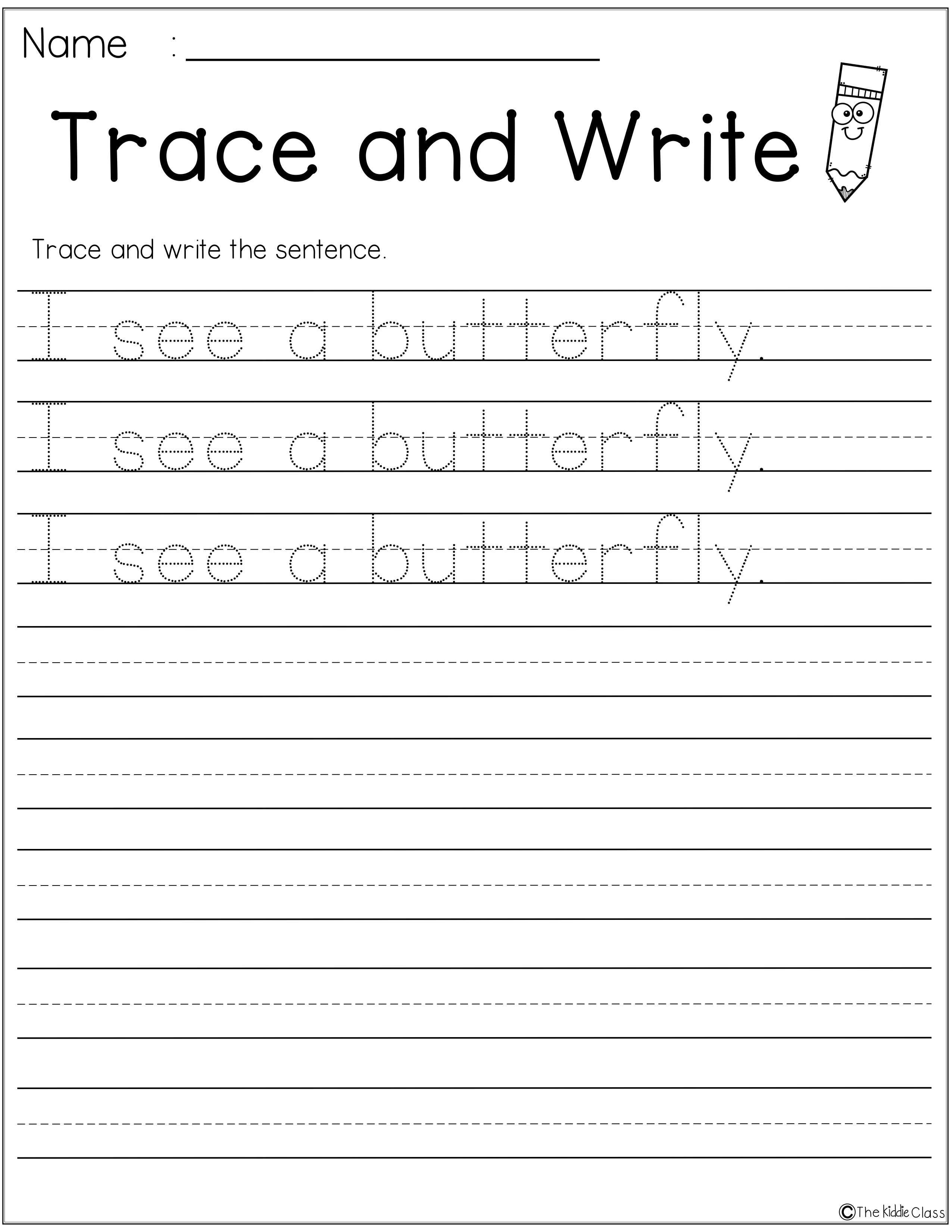 Handwriting First Grade Worksheet