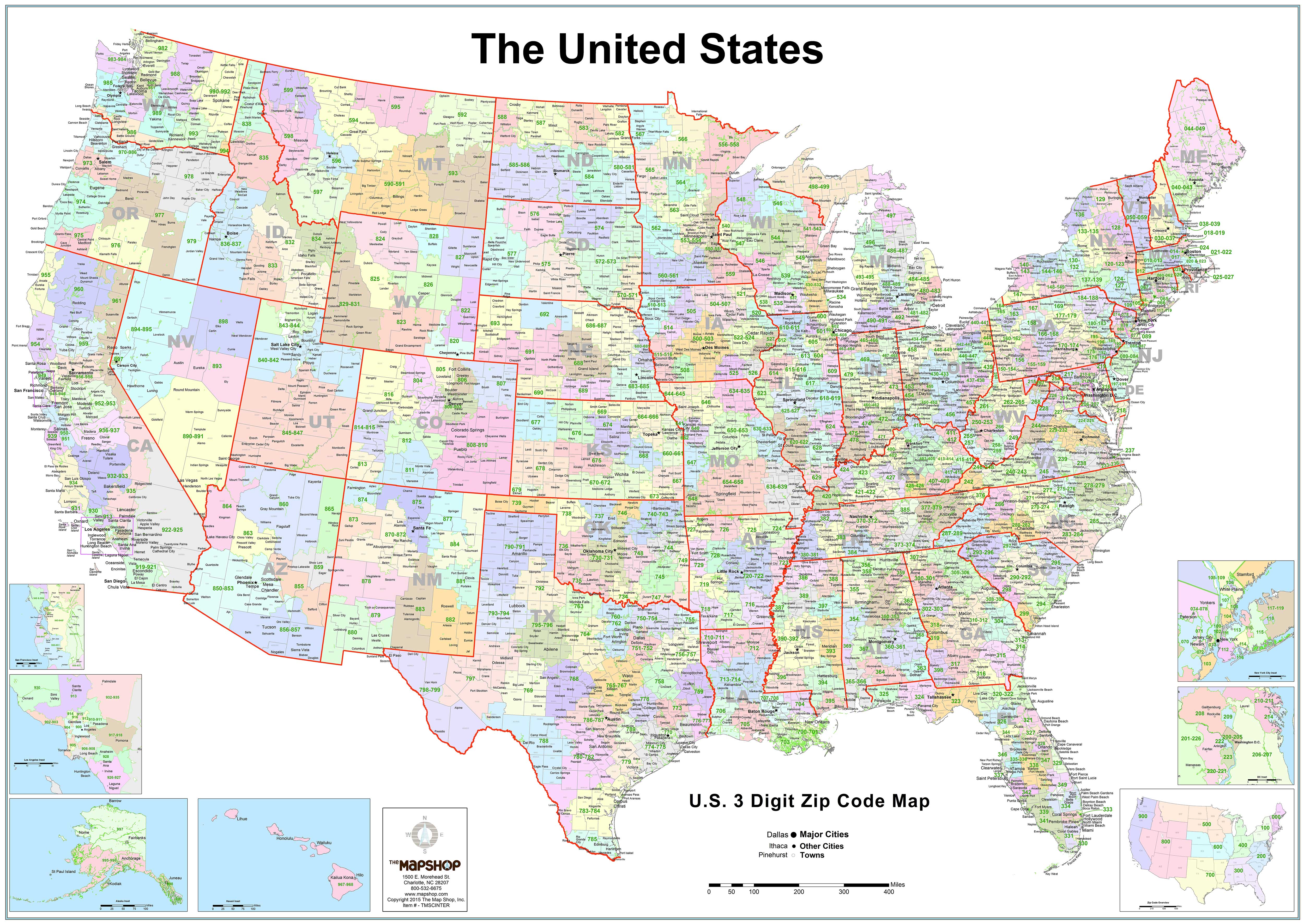 Printable Zip Code Map