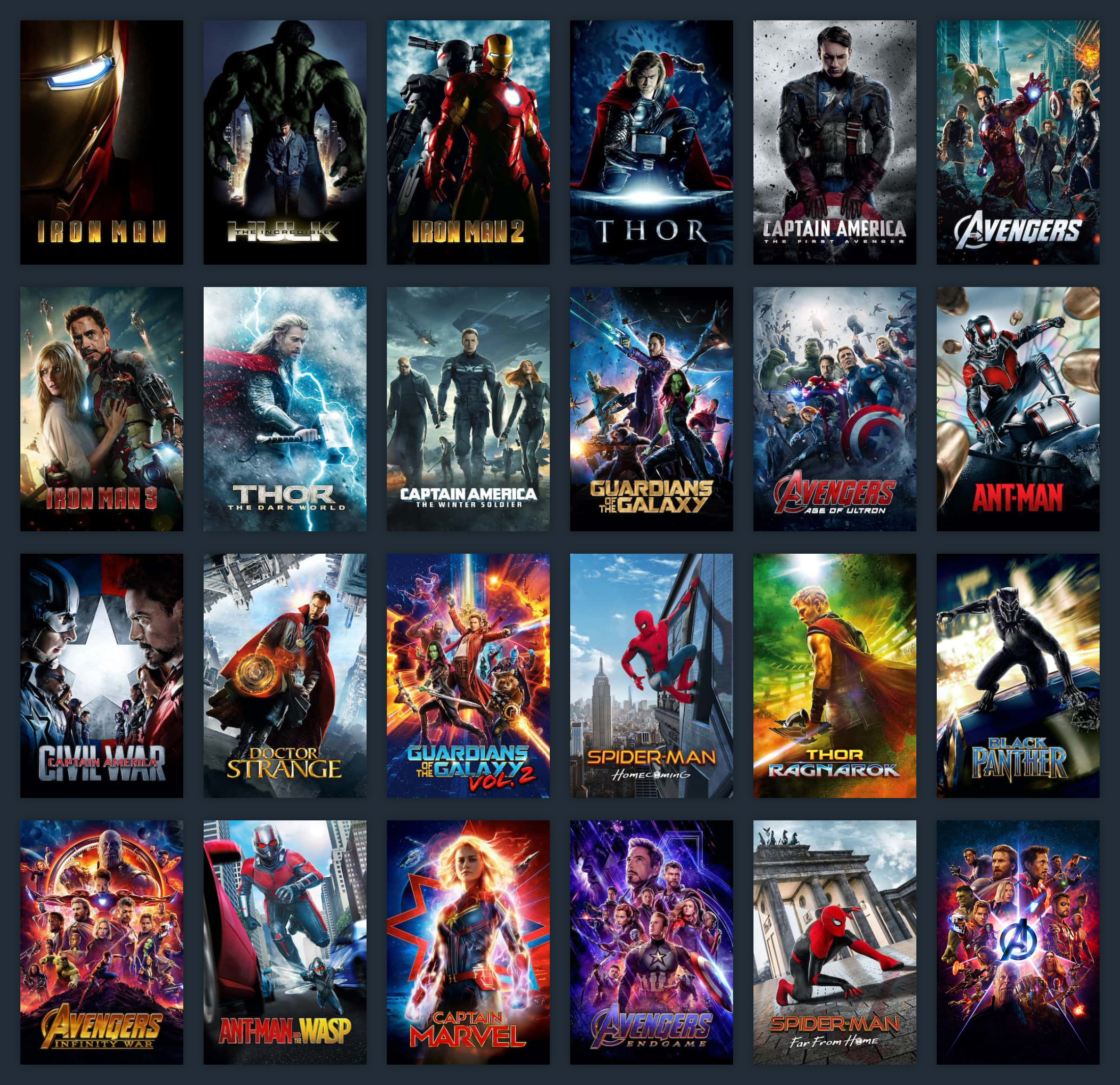 [Collection] Marvel Cinematic Universe : r/PlexPosters