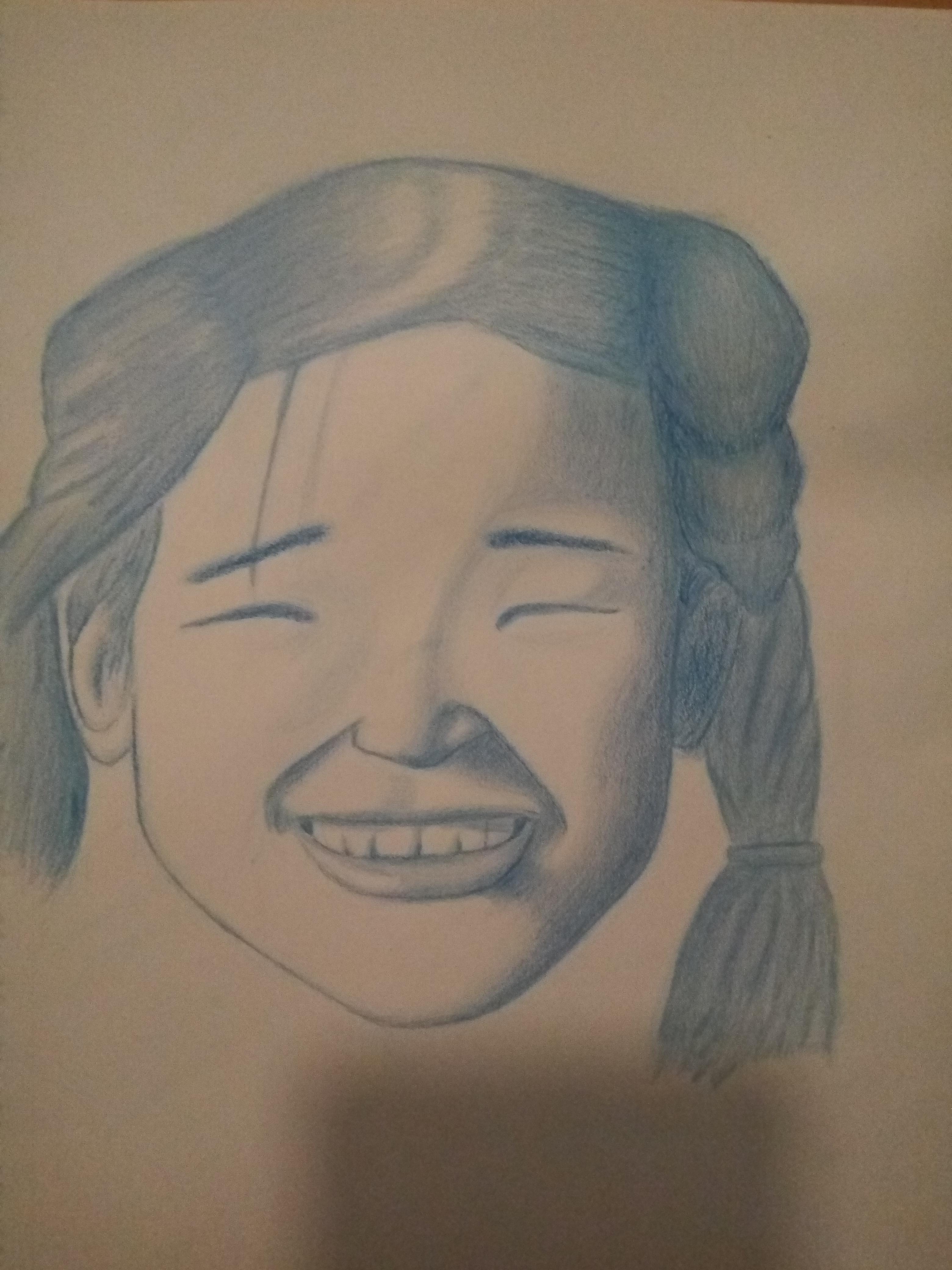 Pencil portrait of a Mongolian girl : r/learntodraw