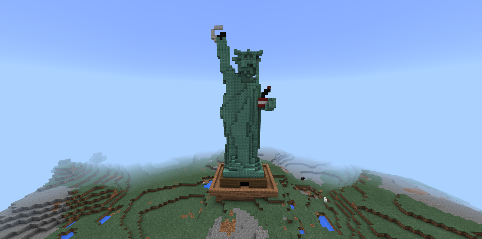 My Statue of Liberty build (any thoughts?) : r/Minecraft