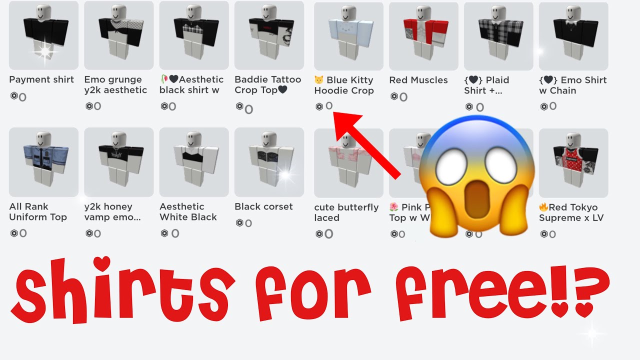 HOW TO GET FREE SHIRTS ON ROBLOX NO ROBUX AND PREMIUM NEEDED *UPDATES ...