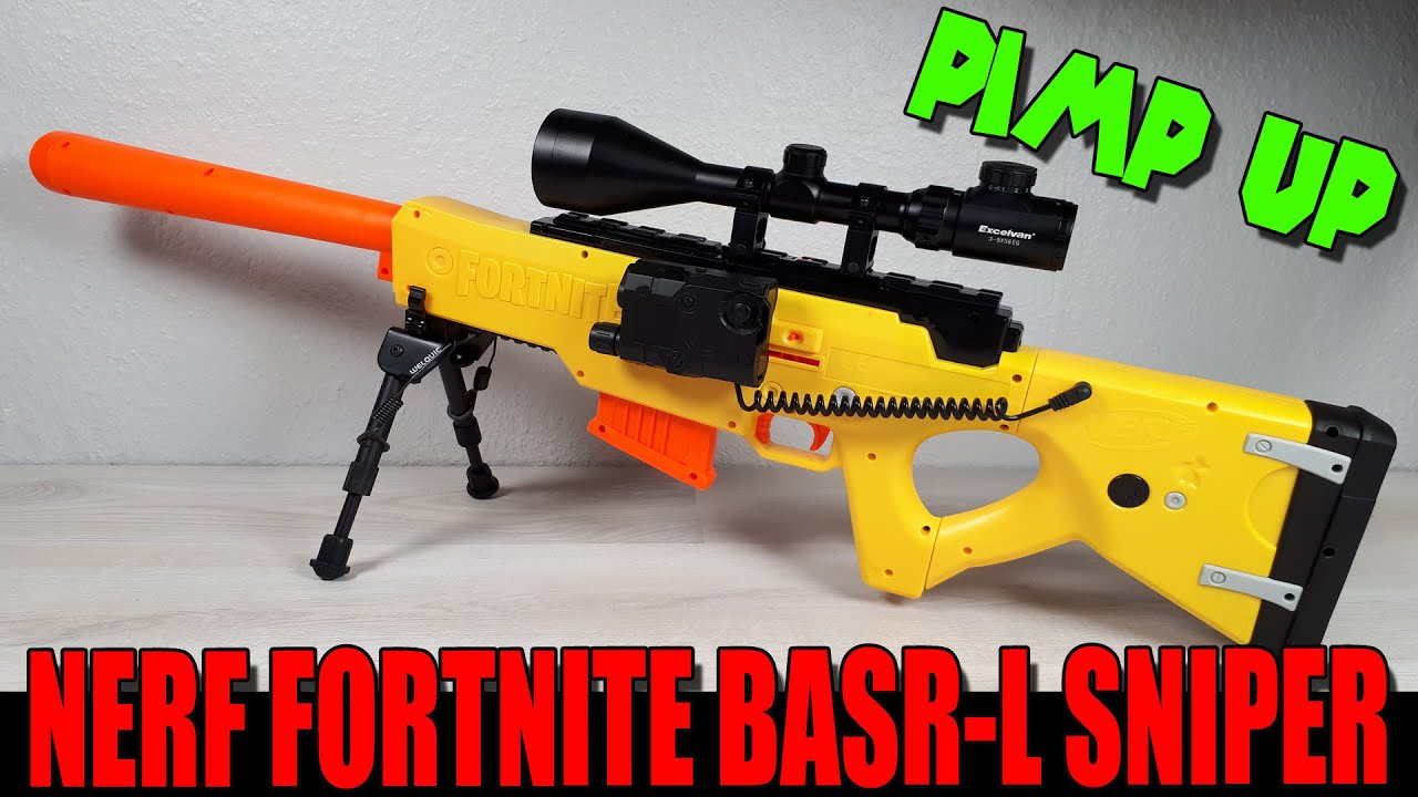 Nerf Fortnite BASR-L Bolt Action, Clip Fed Blaster Includes Removable ...