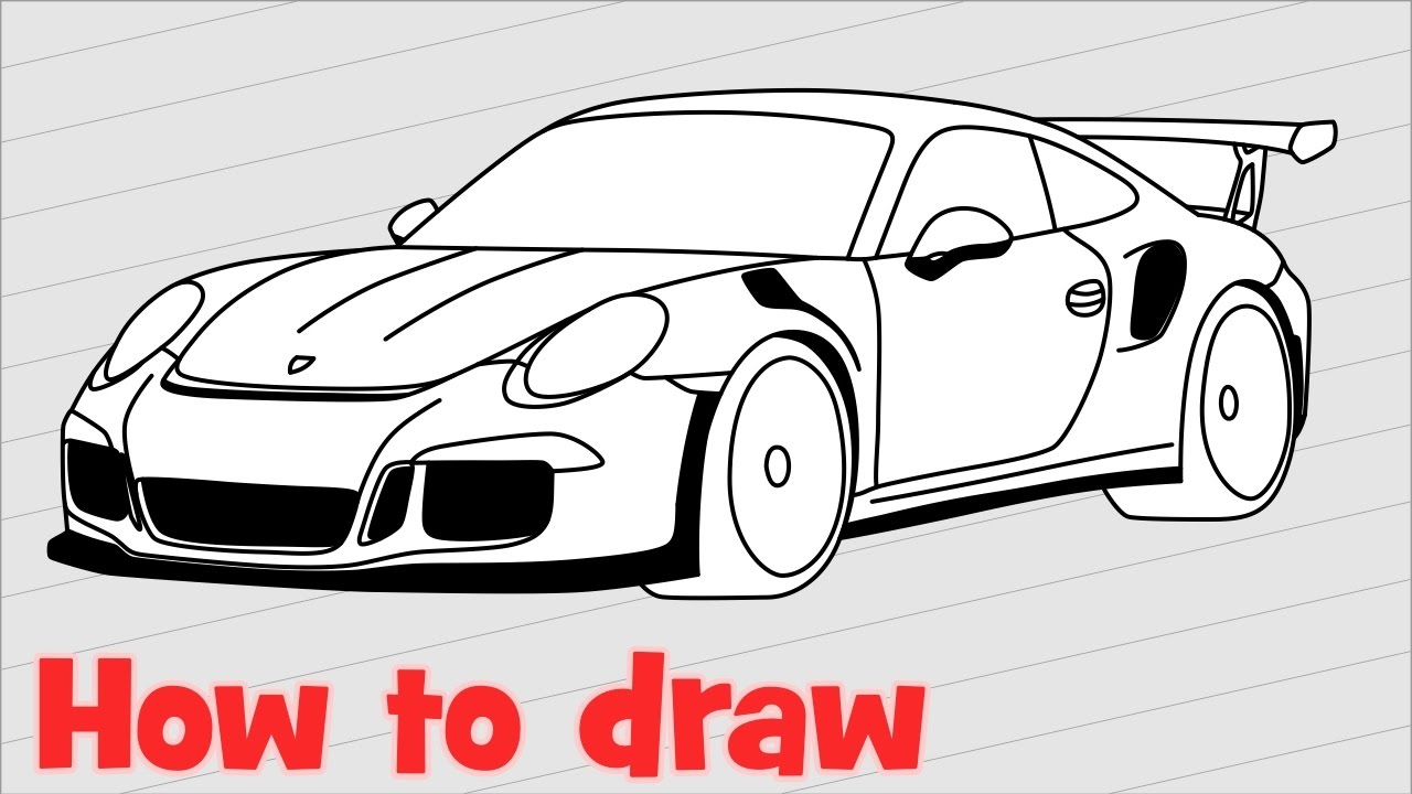 Porsche 911 Outline Drawing