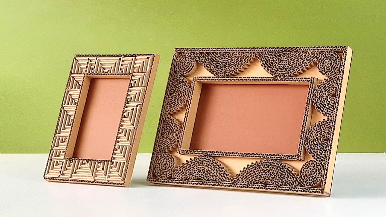 How to create beautiful photo frame only using cardboard / easy