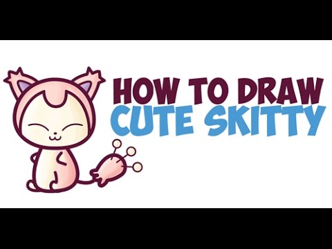 How to Draw Skitty from Pokemon (Cute / Chibi / Kawaii) Easy Step ...