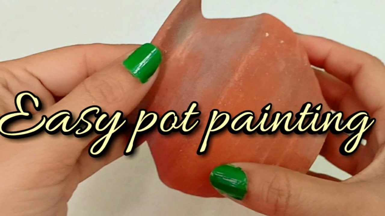 Easy pot  painting using cello tape DIY Pot  painting 