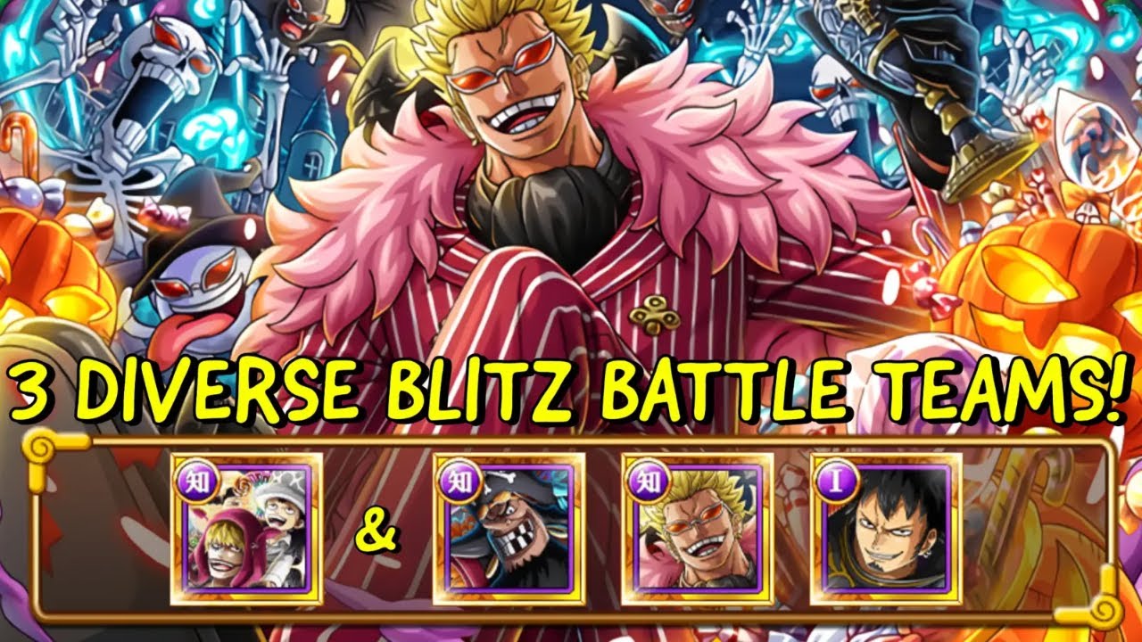 OPTC Heart VS Heavenly Demon Doflamingo Blitz Battle - 3 Diverse Teams ...